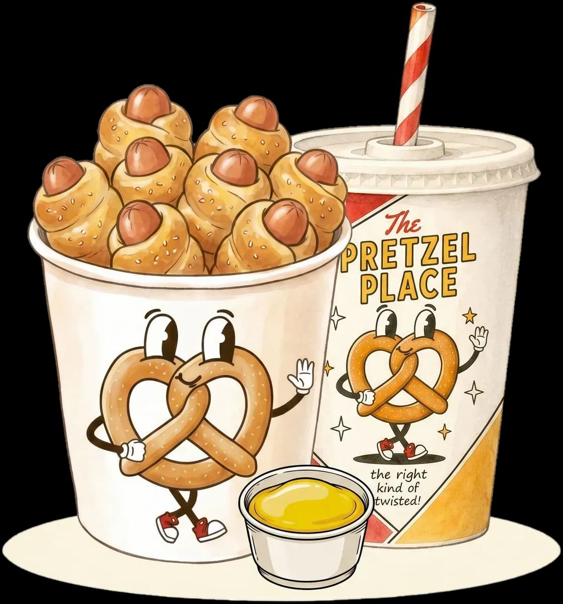 Mini Pretzel Dogs